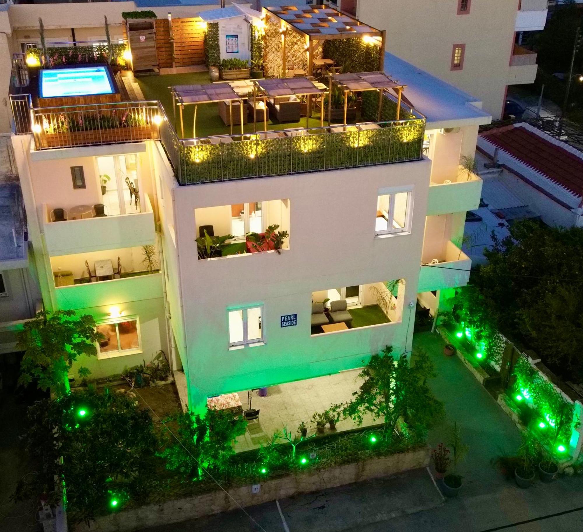 Pearl Seaside Cozy Apartments Hriszí Aktí Haniá Kültér fotó